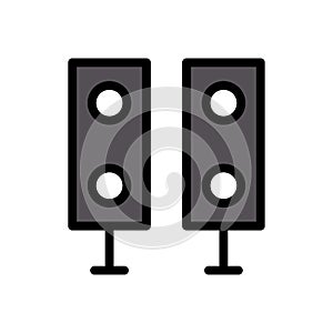 Woofer vector colour line icon