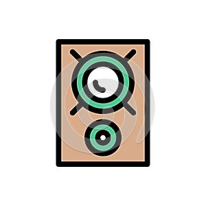 Woofer vector flat color  icon