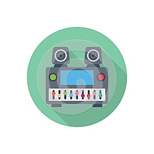 Woofer vector flat color icon