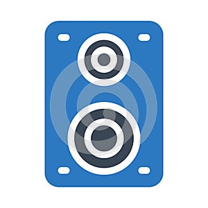 Woofer vector glyph color icon