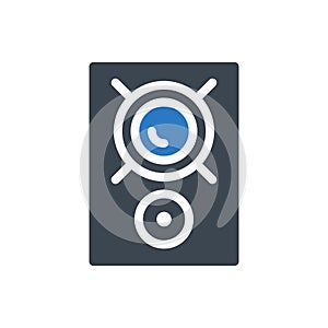 Woofer vector glyph color  icon