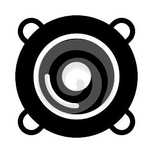 Woofer vector glyph flat icon