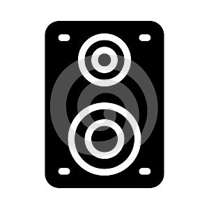 Woofer vector glyph flat  icon