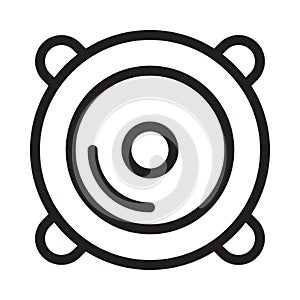 Woofer vector thin    line icon