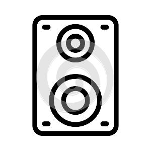 Woofer vector thin line icon