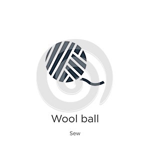 Wool ball icon vector. Trendy flat wool ball icon from sew collection isolated on white background. Vector illustration can be