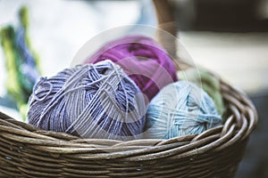 Wool in Basket, Wolle in einem Korb