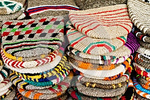 Wool hats from Morocco