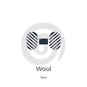 Wool icon vector. Trendy flat wool icon from sew collection isolated on white background. Vector illustration can be used for web