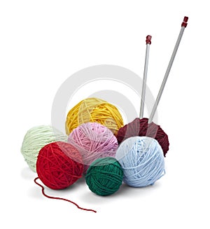 Wool knitting needlecraft