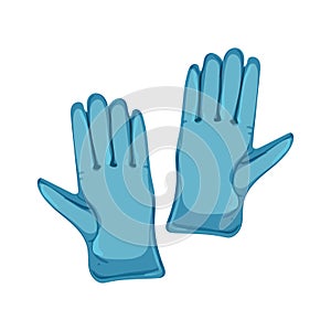 wool mittens gloves winter cartoon vector illustration