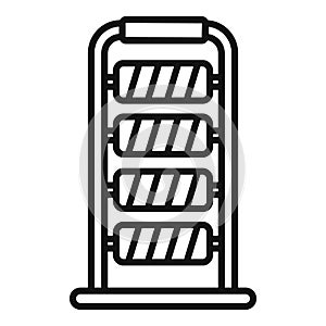 Wool plant icon outline vector. Cotton sewing