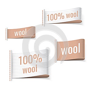 100% wool product clothing brown labels