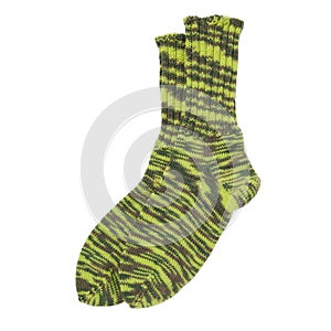 Wool socks isolated