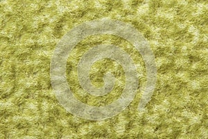 Wool texture background, macro of green woolen fabric, hairy flu