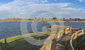 Wool washing jetty, Los Barruecos, Spain photo