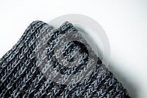 Wool yarn on a white background