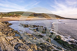 Woolacombe Beach in North Devon in England