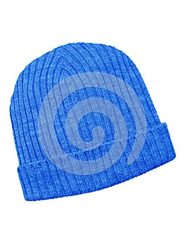 Woolen cap isolated - dark blue