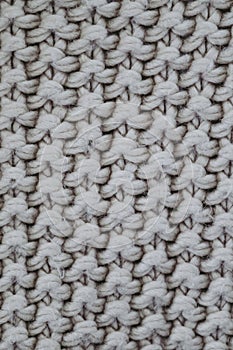 Woolen knits of a beige sweater - woolly texture background