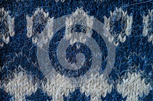 Woolen pattern close-up