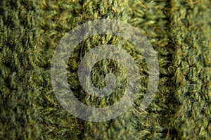 Woolen Texture Background, Knitted Wool Fabric, Green Hairy Fluff