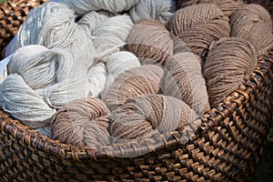 Woolen yarn, alpacas wool photo