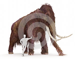 Woolly Mammoth And Human Size Comparison