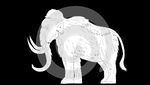 Woolly Mammoth Raising Tusk 2D Animation