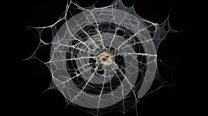 Woolly Orb Webs On Black Background - Hd Spider Web Photography