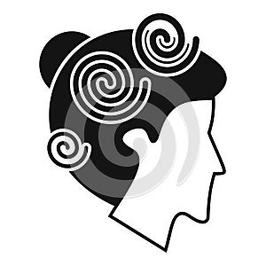 Woozy headache icon simple vector. Dizziness problem