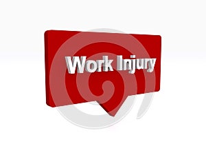 wor injury speech button on white