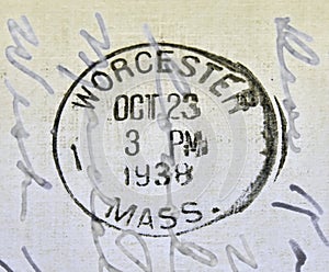 Worcester Massachusetts Postmark