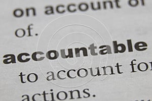 The Word Accountable Close Up photo