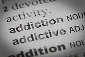 The Word Addiction Close Up