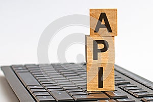 Word API - Application Programming Interface - is made of wooden building blocks