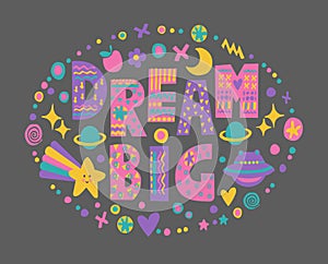 Word art Dream Big