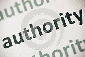 Word authority printed on paper macro