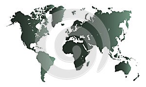 Cyan map of the world.