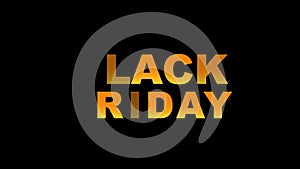 The word BLACK FRIDAY blinking and flickering on black background with flashing neon red border lights.