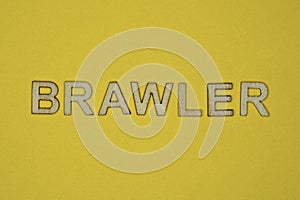 Word brawler made from wooden letters