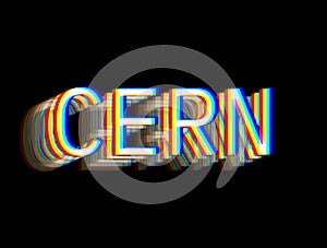 The word CERN RGB in white capital letters on a black background photo