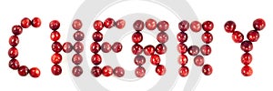 A word cherry composited from cherries