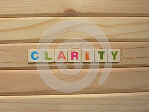 Word Clarity on wood