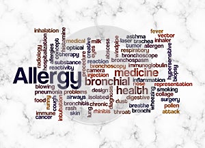 Word Cloud with ALLERGY concept create with text only
