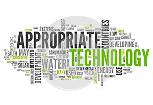 Word Cloud Appropriate Technology photo
