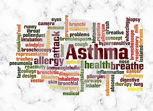 Word Cloud with ASTHMA concept create with text only