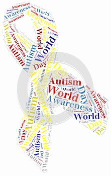 Word cloud autism awareness related