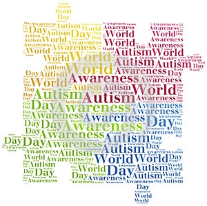 Word cloud autism awareness related photo