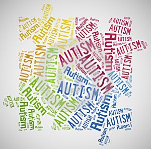 Word cloud autism awareness related photo